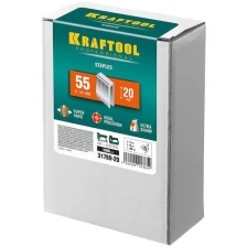 KRAFTOOL 20 мм скобы для степлера узкие тип 55, 5000 шт