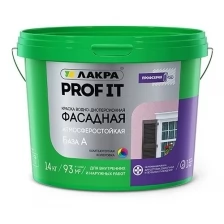 Краска фасадная Лакра Prof It 14кг, база А белый