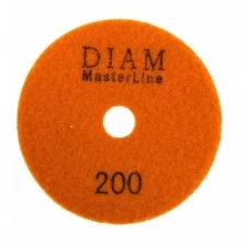 Круг алмазный шлифовальный гибкий DIAM АГШК 100х2,0 №200 Master Line (сухая) 000567