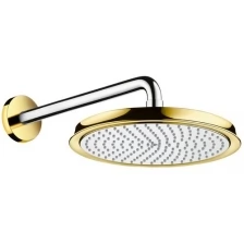 Верхний душ, хром/золото, Hansgrohe Raindance Classic 27424090