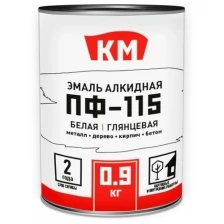 Эмаль ПФ-115 КМ зеленая глянцевая 0,9 кг